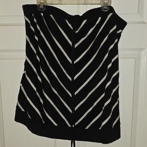torrid Black and White Striped Strapless Tube Top